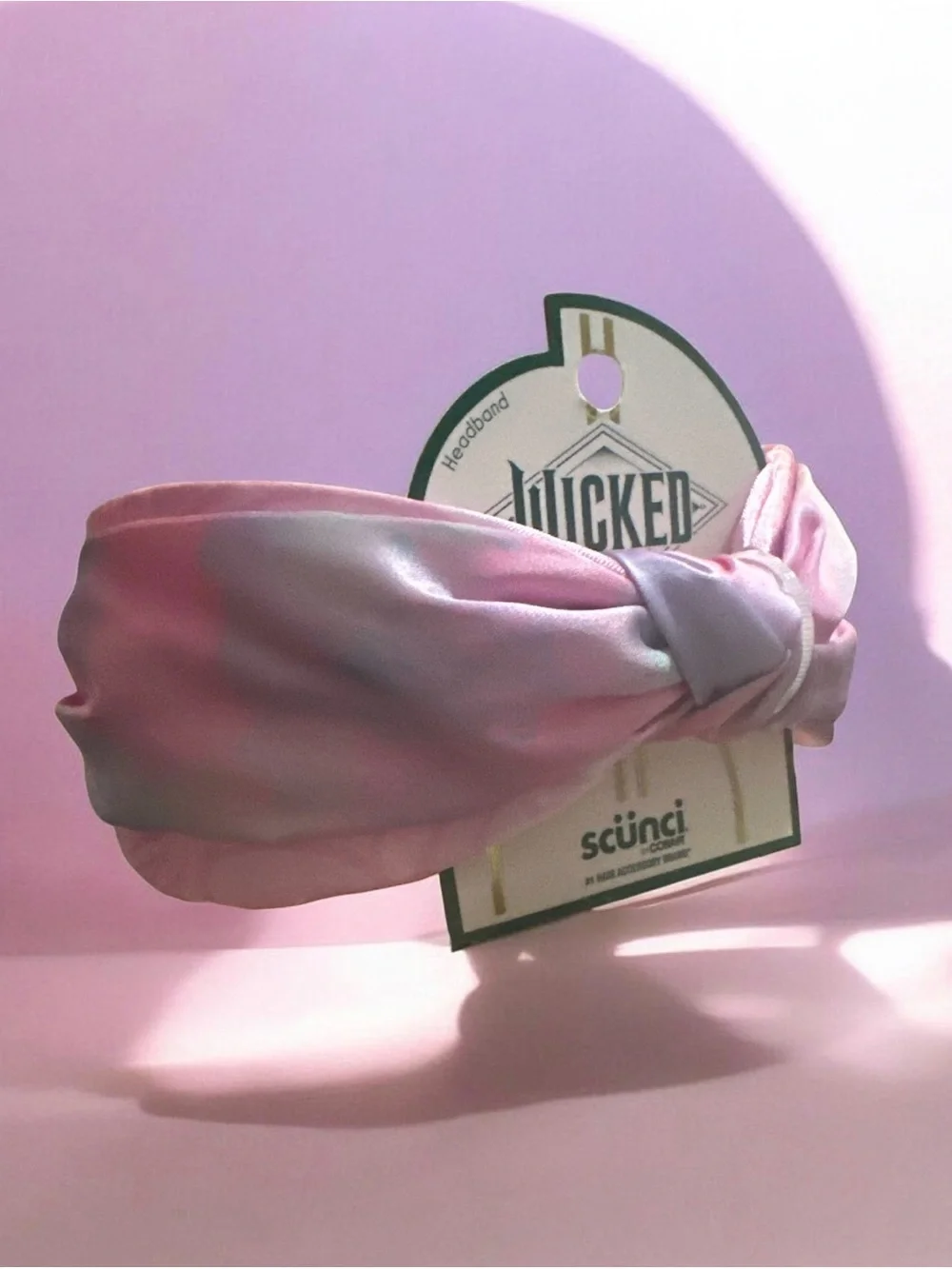 Scunci Pink Satin Knot Headband